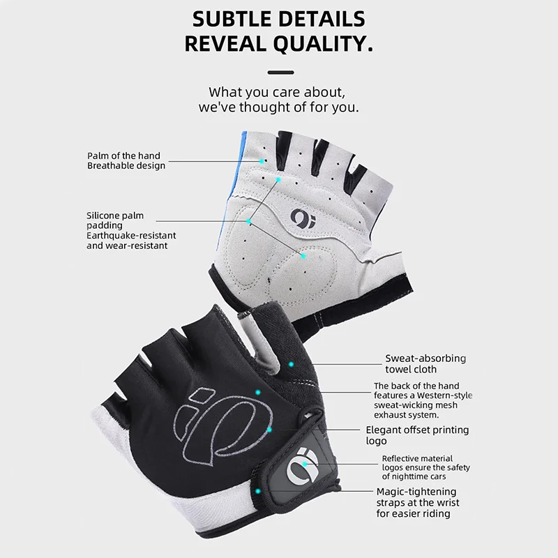 Half-finger Cycling Gloves Anti-slip Shock-absorbing Breathable Gloves Fingerless Sports Fitness Training Cycling Equipment