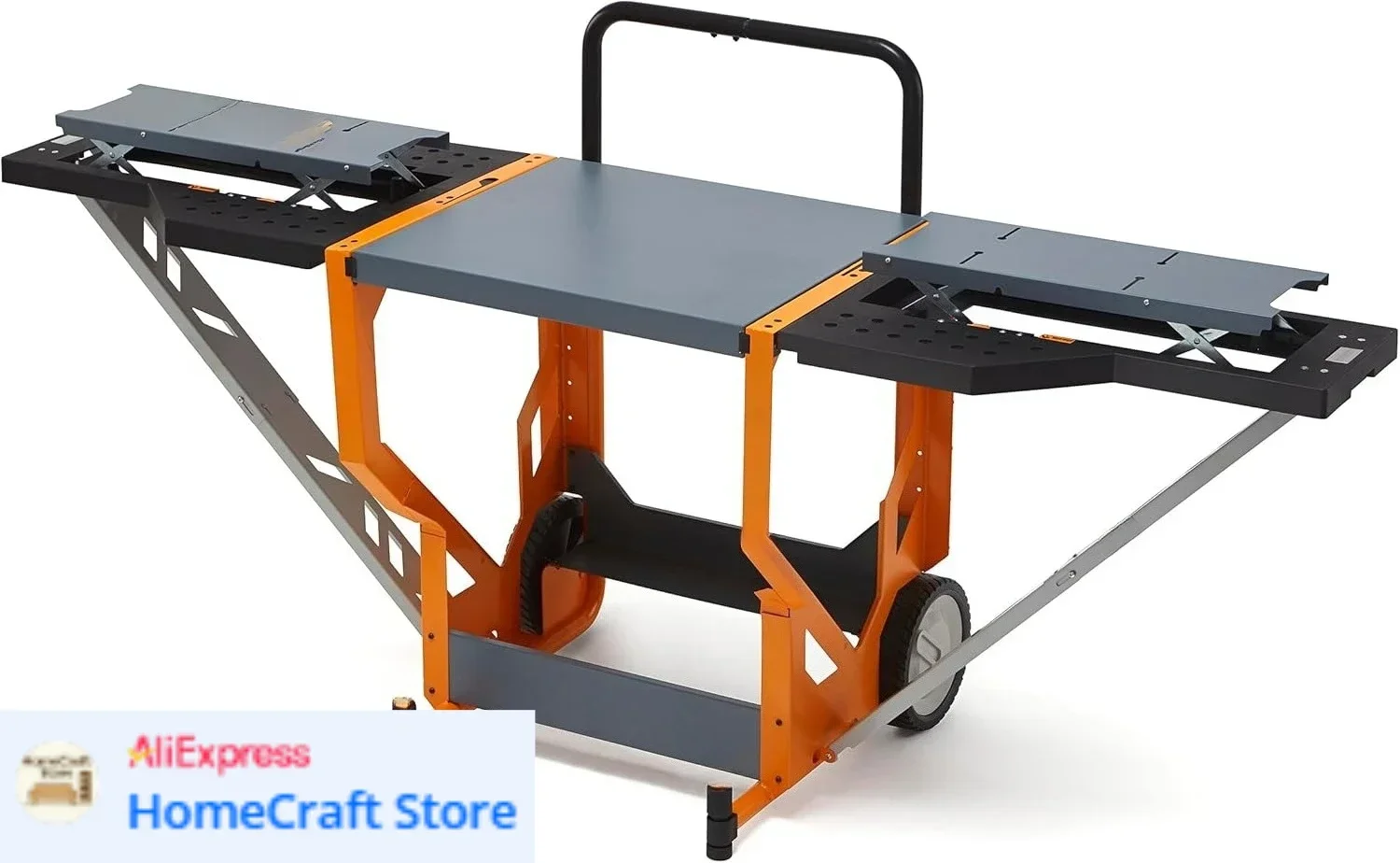 

Factory Price Miter Saw Stand Work Station 400 Lbs Max Weight Portable Rolling Table Saw Stand Workbench with Folding Wing Exte