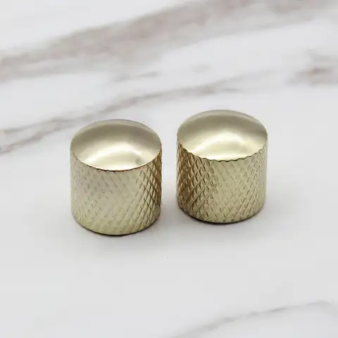 FLEOR 12PCS 돔 메탈 베이스 노브 기타 컨트롤 노브 6mm 일렉트릭 기타 베이스 부품용