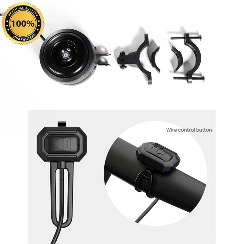 125DB USB Bicycle Bell Electronic Horn and Remote Control Anti-theft Alarm for Bike Scooter Cycling Part