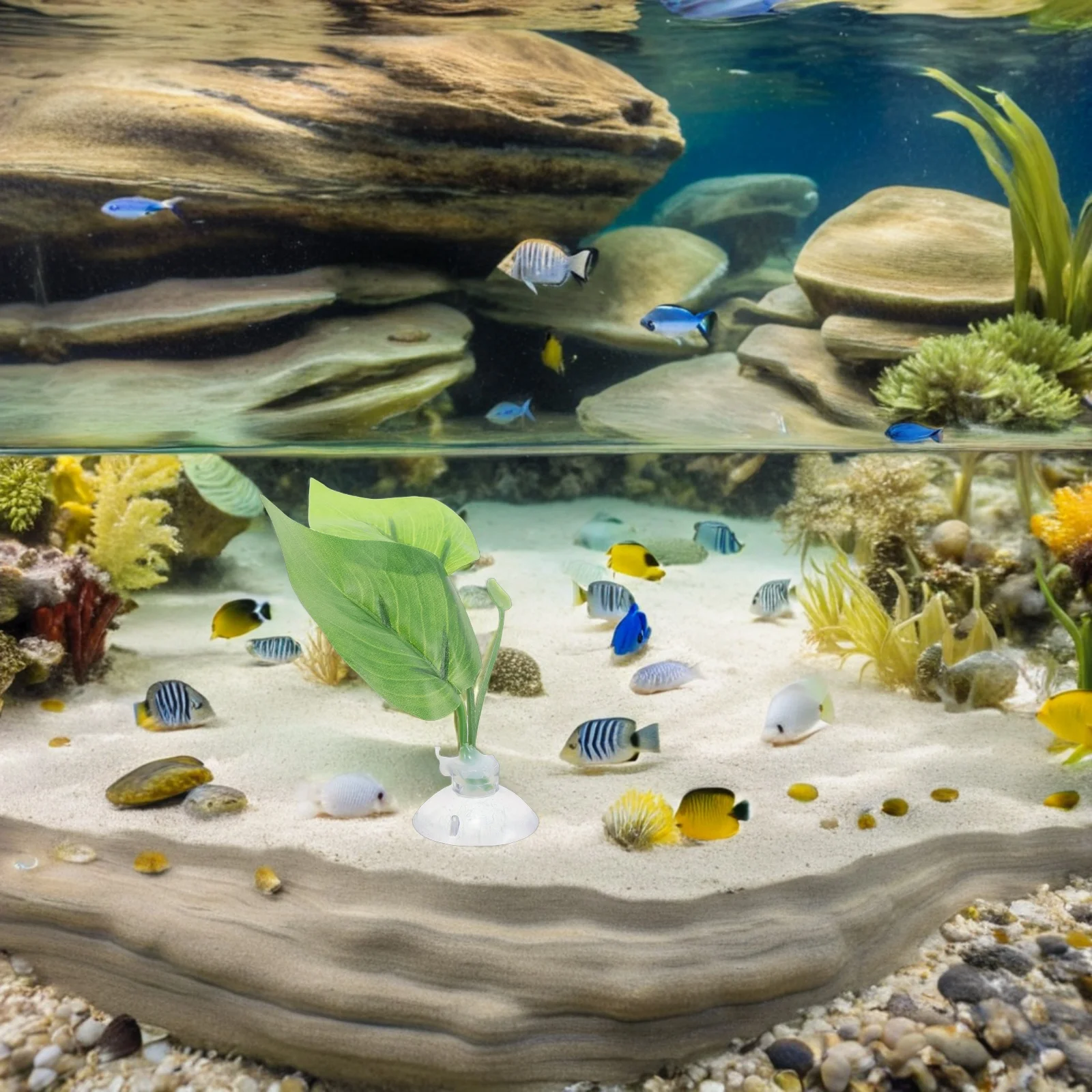 

Aquarium Artificial Water Plants Realistic Green Simulation Decoration for Fish Tank Landscape Effect