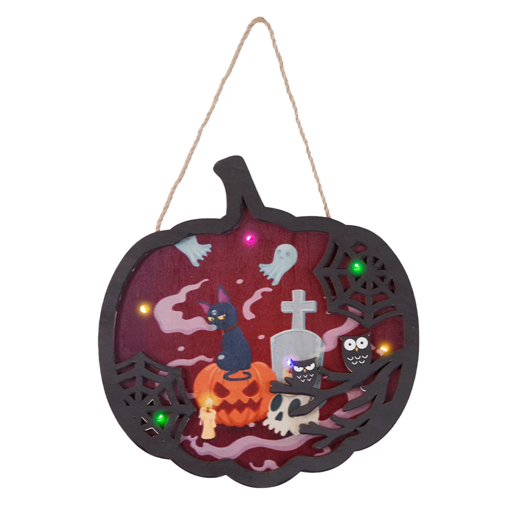 Inviting Touch Door Sign Pendant Halloween Door Hanger Exquisite Patterns Lightweight Design Linen Rope for suspension Smooth
