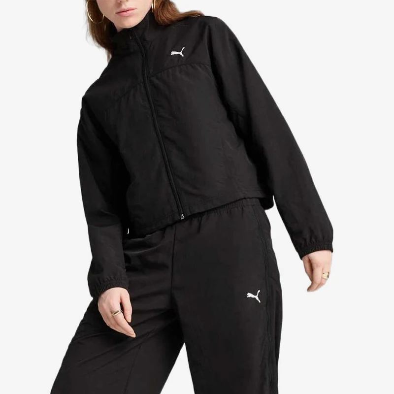 

Puma genuine 2025 spring new women's woven sports running stand up collar jacket 631917-01