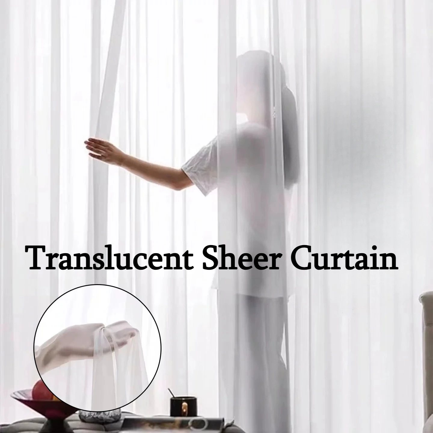 OLOEY White Tulle Curtain for Bedroom Super Soft White Voile Sheer Curtains for Living Room Tulle for Windows Home Decor Custom