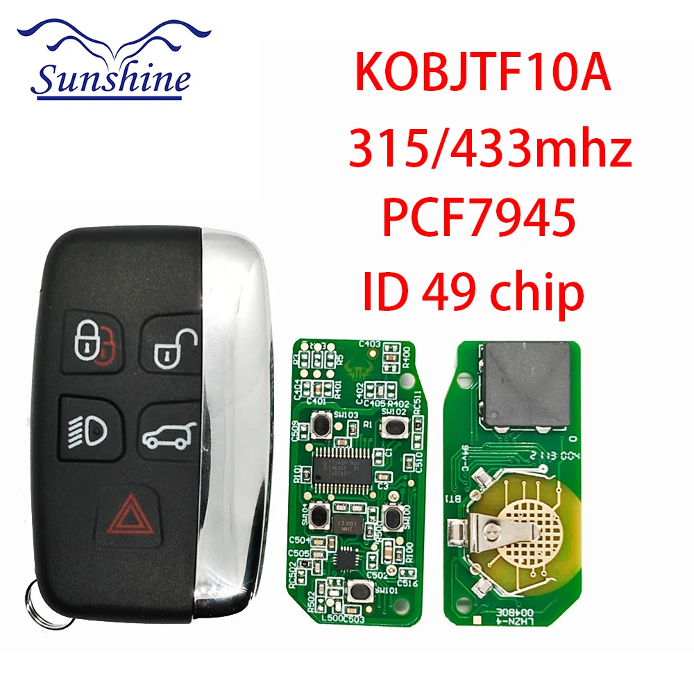 

Sunshine car For Land Rover Discovery 4 Freelander Range Rover Sport Evoque 315/433Mhz ID49 PCF7945P Chip Smart car remote key