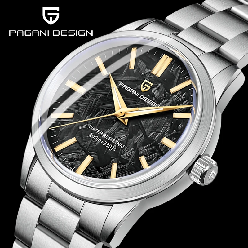 PAGANI DESIGN 2024 New Luxury Quartz Watch For Men 100M Waterproof  Stainless Steel Wristwatch Sapphire Glass Men's Watches 1734