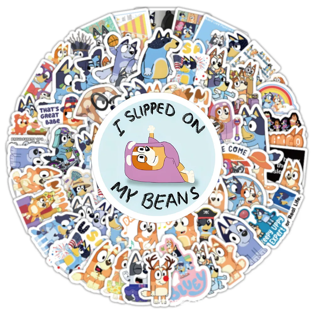 

Оптовая продажа: 100 шт. водонепроницаемых наклеек с мультяшным персонажем Блуи для ноутбуков, телефонов, багажа, бутылок для воды, DIY-декор, граффити