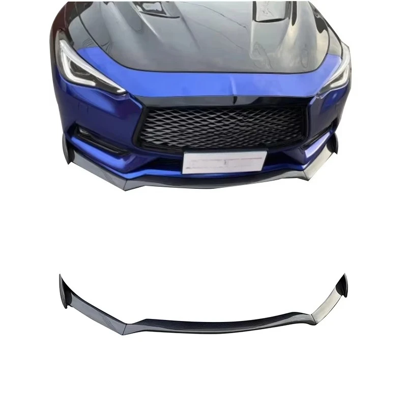 

3 Pieces Style Carbon Fiber Front Bumper Splitter Lip for Infiniti Q60 Front Lip