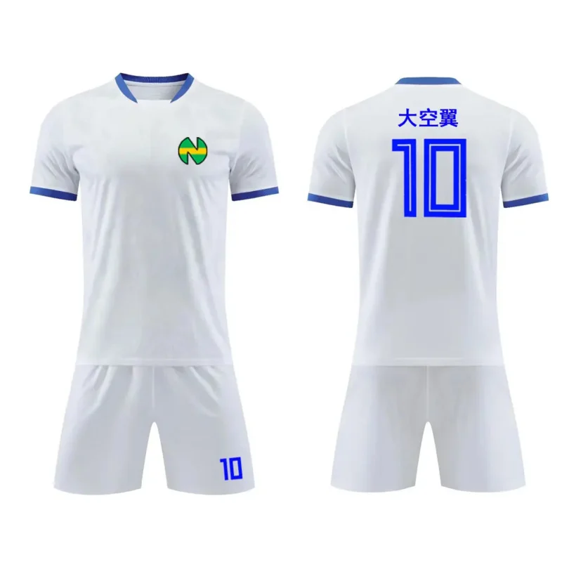 2025 ♥   Nuevo capitán Nankatsu Soccer Club conjunto de ropa de entrenamiento de fútbol No.10 Tsubasa Ozora Cosplay camiseta blanca y ☆ ★