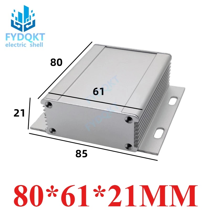 Integrated Aluminum shell with ear aluminum alloy profile battery box PCB 80x61x21mm