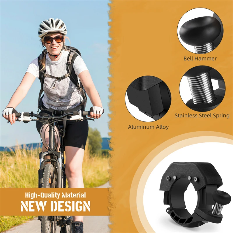 

Easy To Install Mountain Bike Bell Safety Signal Warning for 22.2-31.8mm Handlebars Riding MTB Bike Bell Bike Accessories