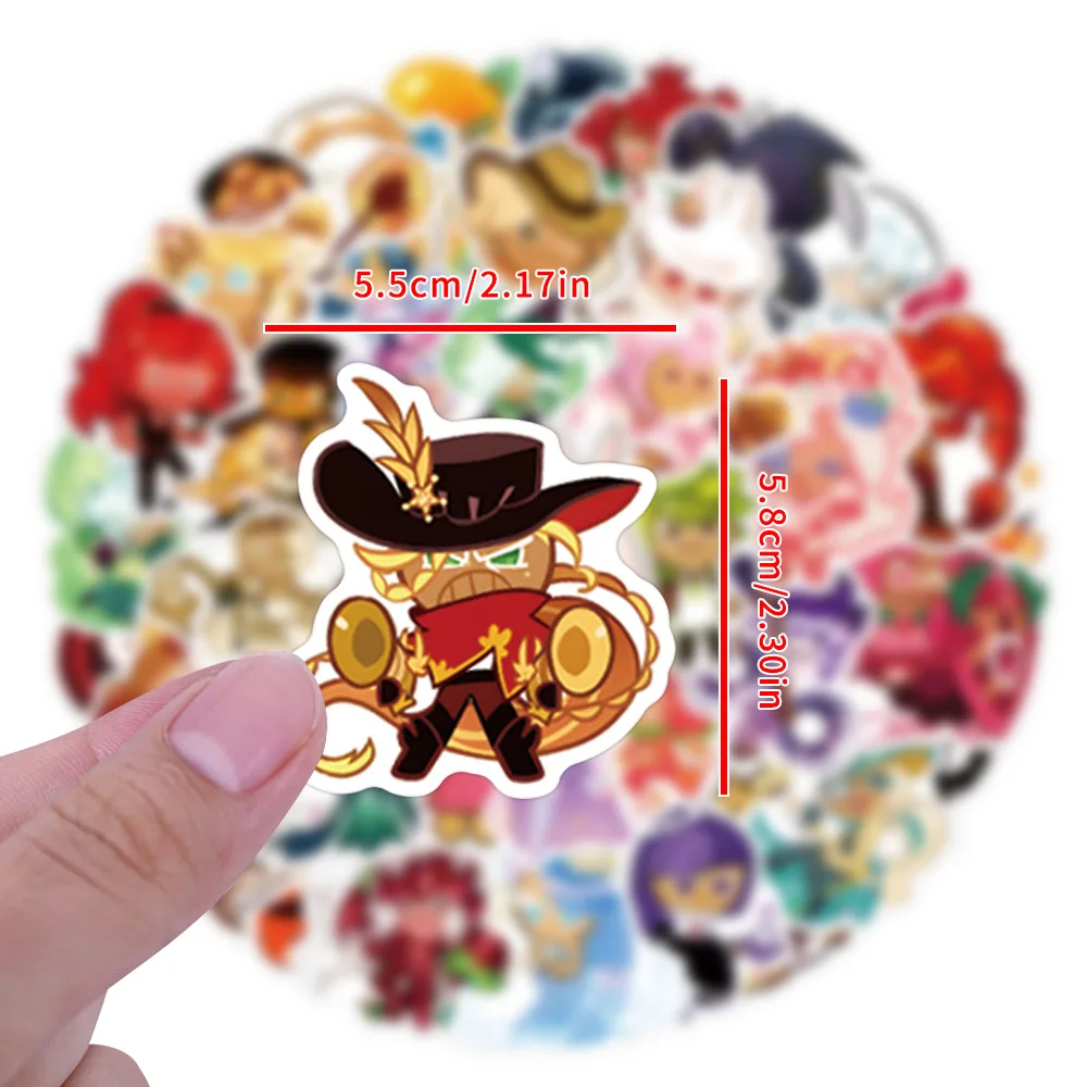 

10/55PCS Cookie Run Kingdom Stickers Toys Skateboard Guitar Computer Skateboard Cup Desk Cartoon Cute Creative Graffiti Toy