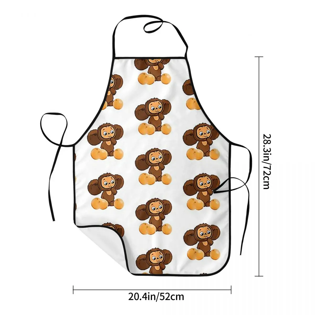 مريلة Cheburashka للطهاة والخبز والخبز بدون أكمام مريلة تنظيف المطبخ بينافور للنساء والرجال #3