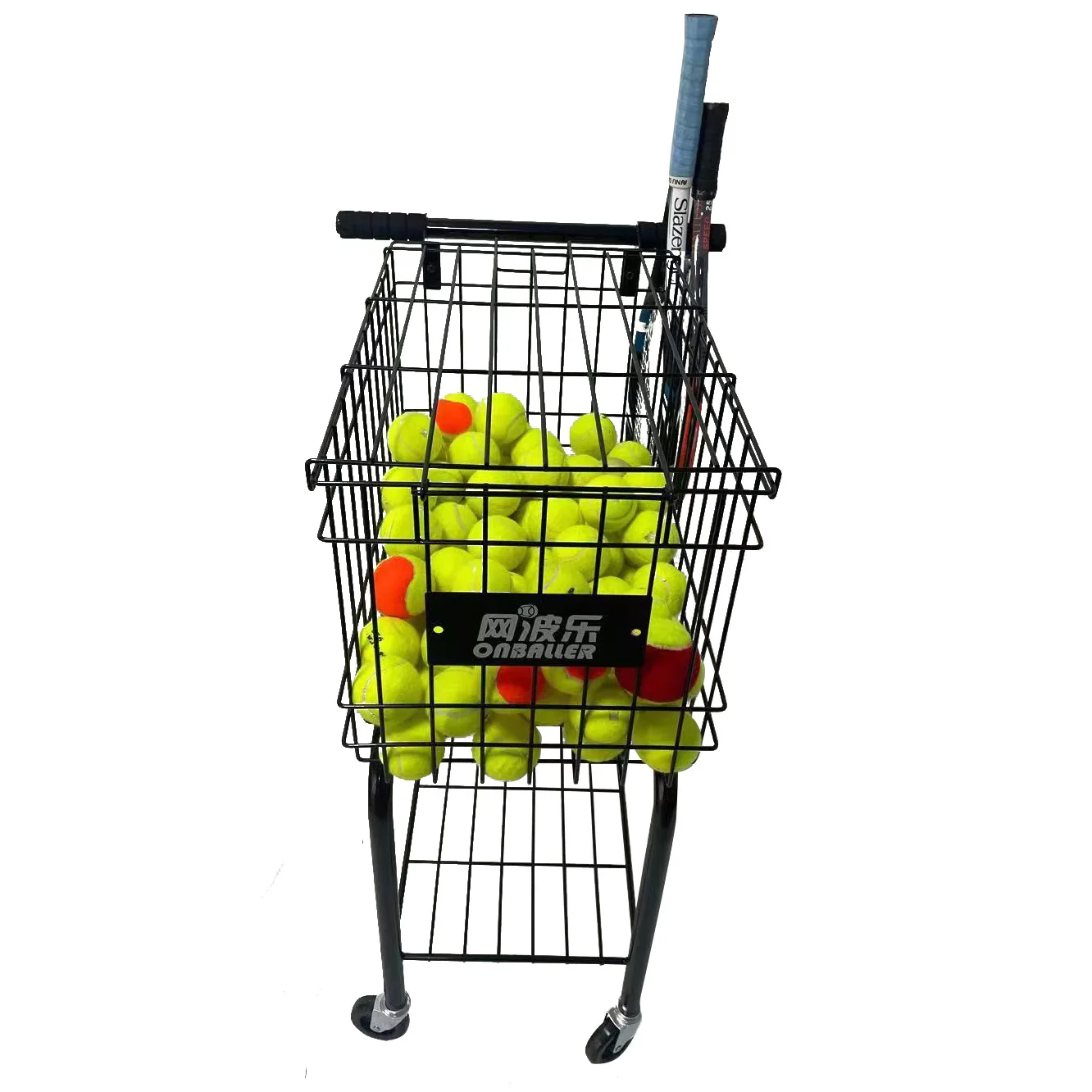 

Tennis coach cart Pick up cart basket Tennis frame Pick up basket