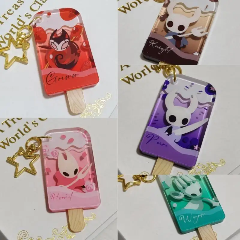 พวงกุญแจอะคริลิคฮอร์เน็ตจาก Hollow Knight ของเล่นเสริมเกมสำหรับเด็กผู้ชาย ของตกแต่งกระเป๋า itabag จี้ห้อยกระเป๋า อุปกรณ์ตกแต่งซิป