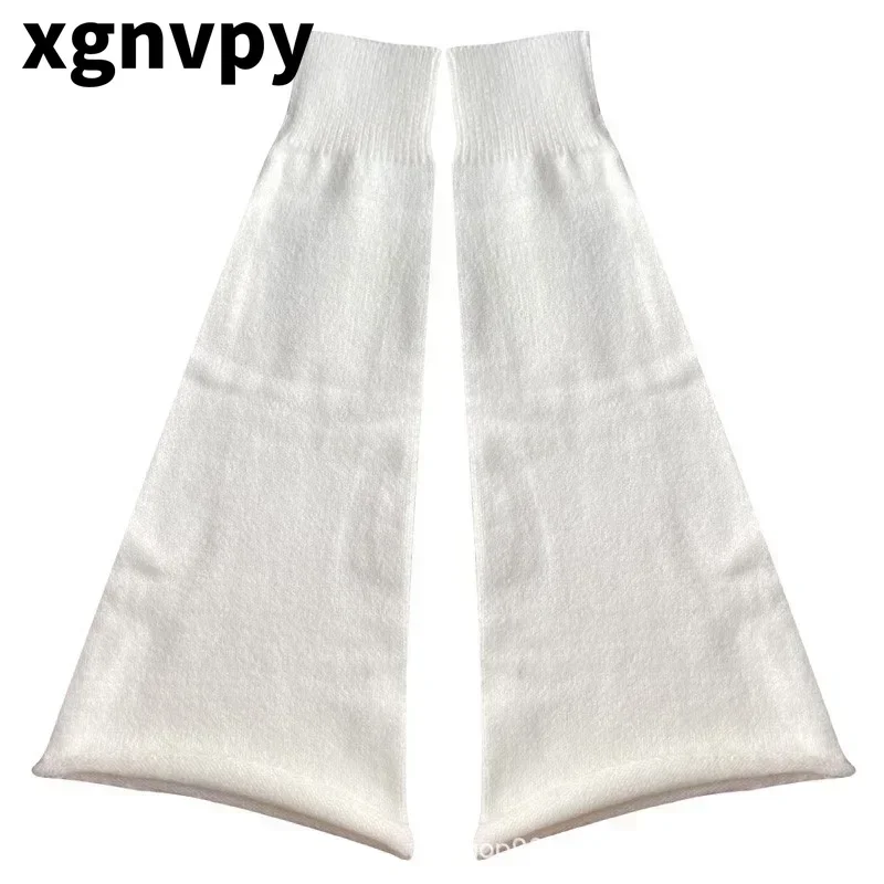 Xgnvpy Lolita Style Flared Knitted Calf Gaiters for Japanese Lolita Fashion Girls Perfect for Long Student Days Unique Fashion