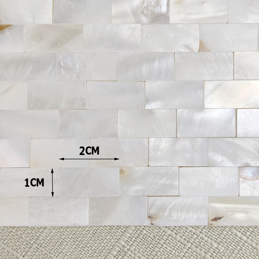 50pc rectangle Mother of Pearl Mosaic Tiles Natural Shell Square Mosaic Pieces for Home Decoration Crafts hobbies arte