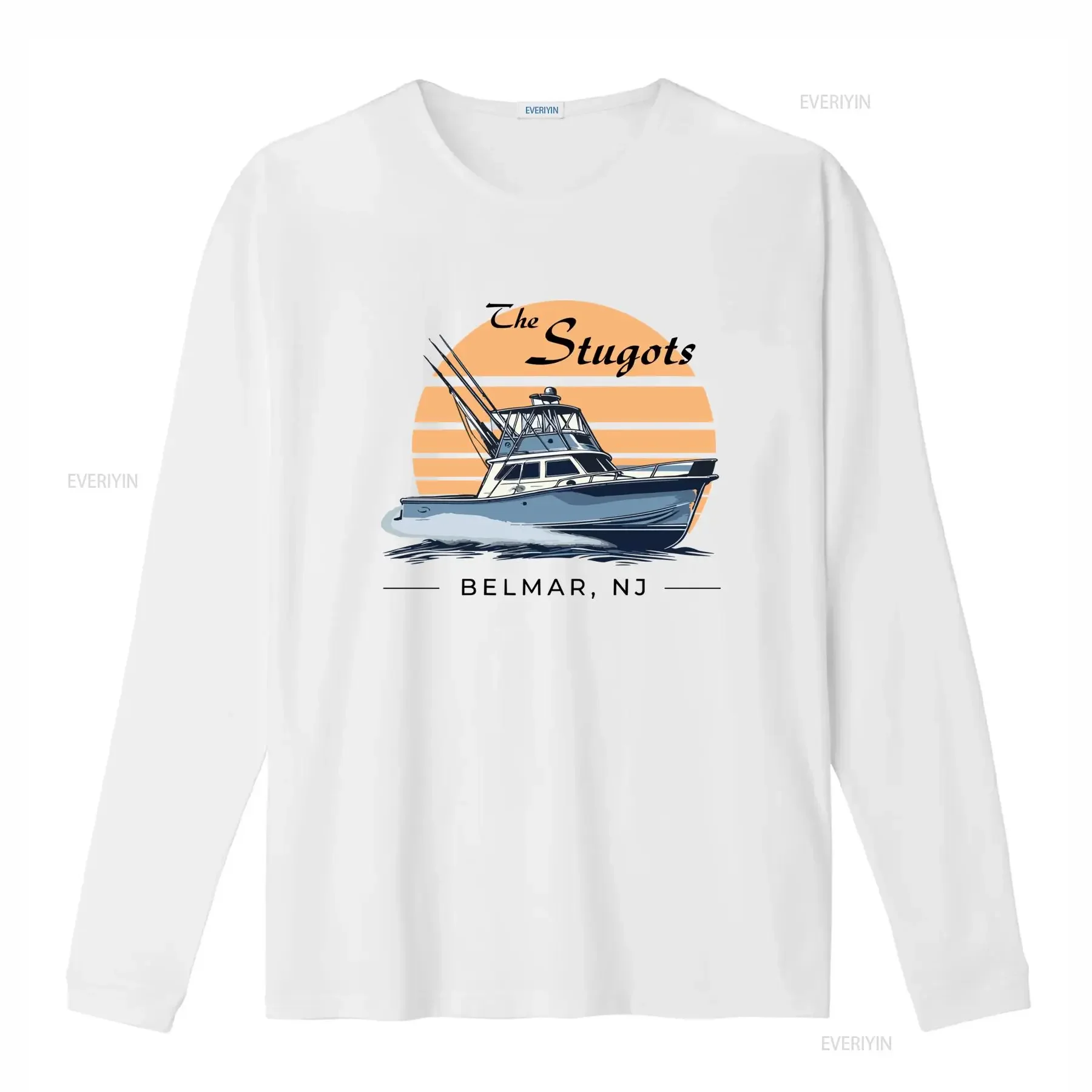 The Stugots Boat Retro Fishing T Shirt Funny Statement TV Show Top for Dad vintage Washed Breathable homme Unisex Casual