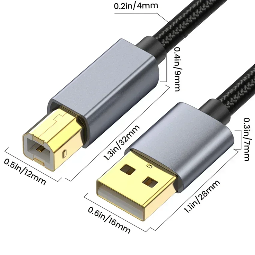 Super Long Cable 1.8m 5m 10m USB 2.0 AM Male To Male Female USB2.0 Printer Micro Mini USB Type B  Fast Data Charging Cord