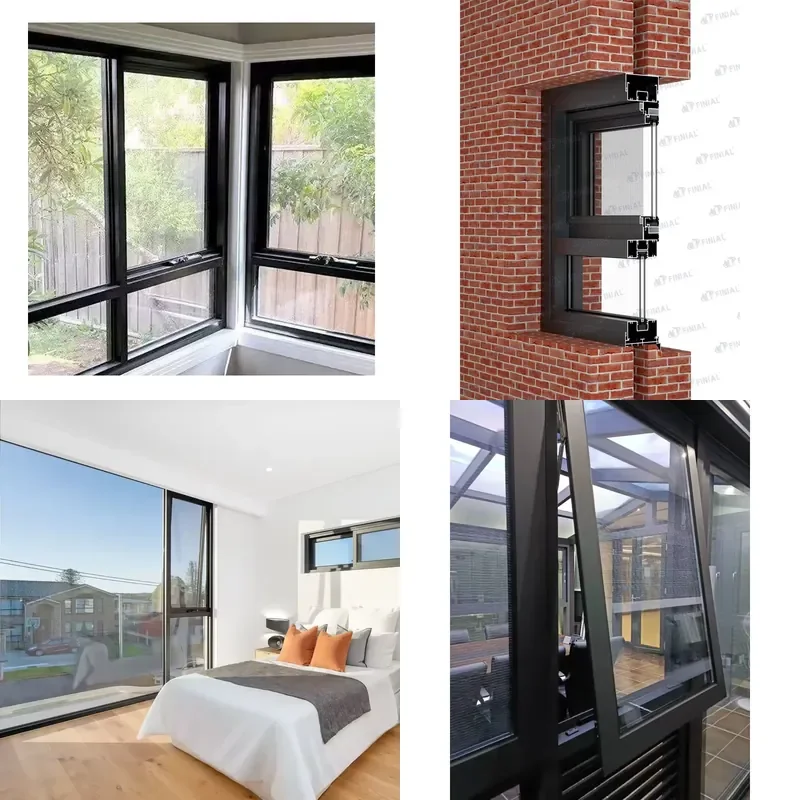 for AS2047 Australian Standard Commercial Double Aluminum Awning Windows