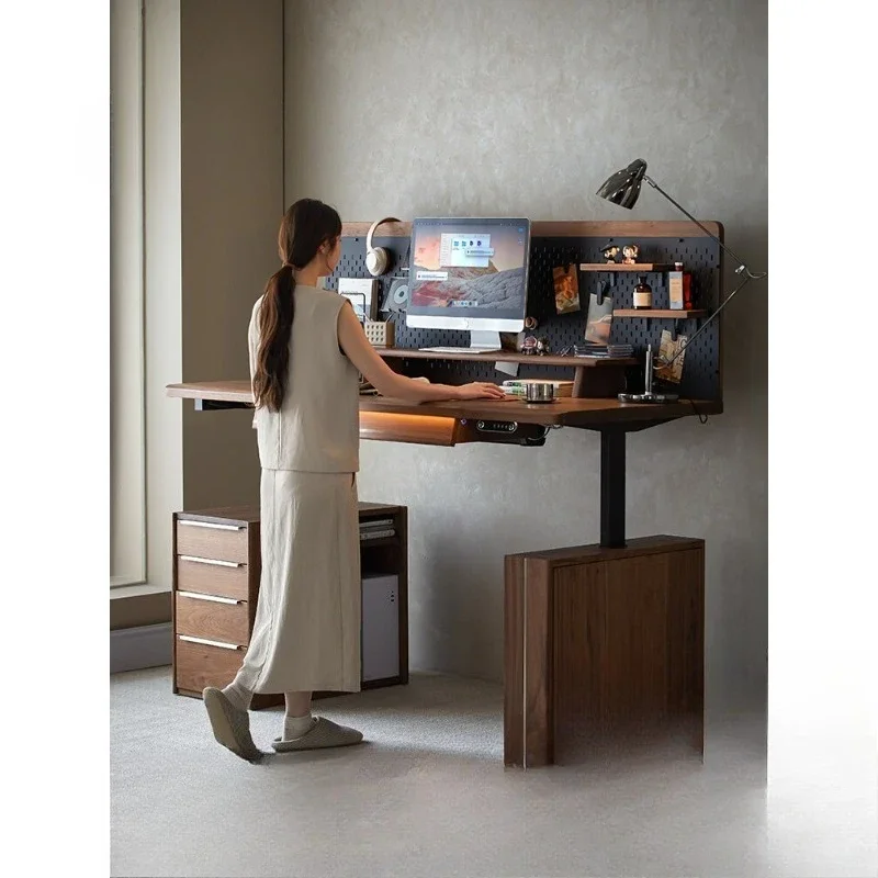 Electric lifting table, solid wood desk, desk e-sports study table