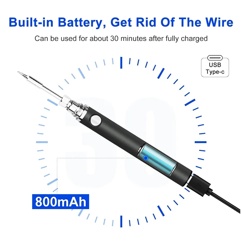 เครื่องเชื่อมชาร์จไร้สาย, ชุดเครื่องเชื่อม USB 5V และ 8W, แบตเตอรี่ลิเธียมชาร์จเร็ว, ซ่อมเชื่อมแบบพกพา