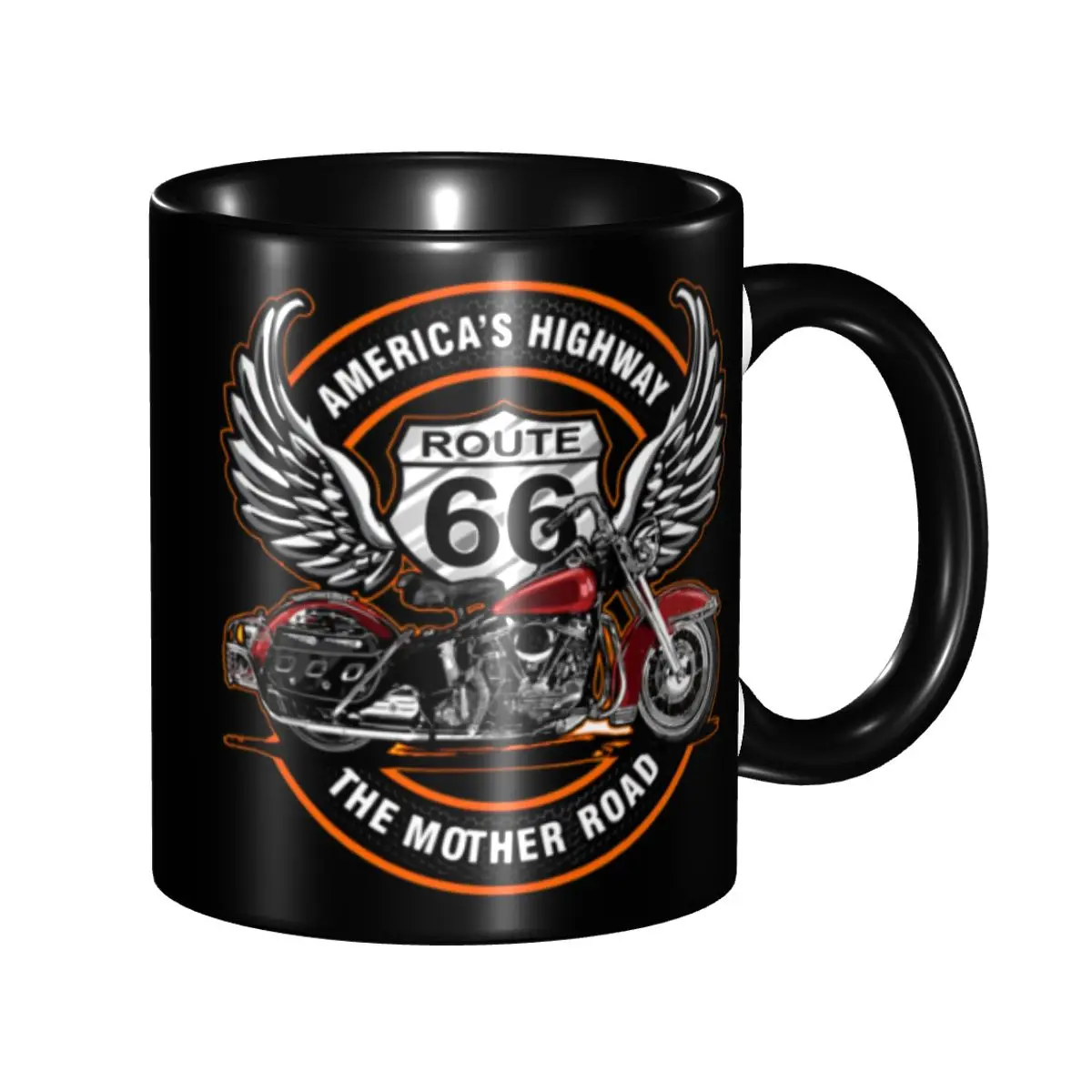 

Мотоциклетные кружки Route 66, керамическая чашка для кофе на заказ, креативный подарок