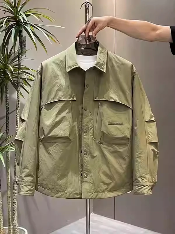 

Осень-зима Thiened Хлопковая рабочая одежда Jaet Мужская модная свободная универсальная теплая повседневная одежда Long Sve Молодежный тренд