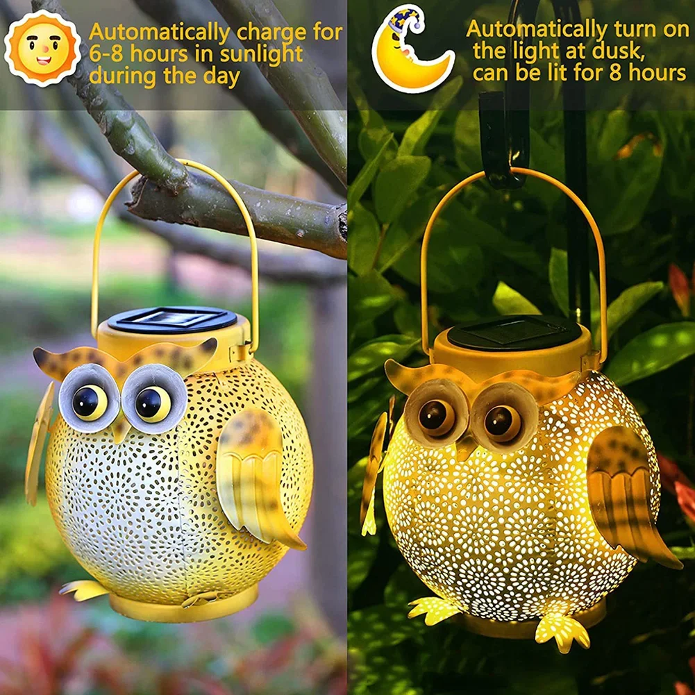 

Iron Art Hanging Solar Lanterns 600mAh Outdoor Solar Lantern Warm Light Solar Courtyard Decor Light Villa Garden Decoration Lamp
