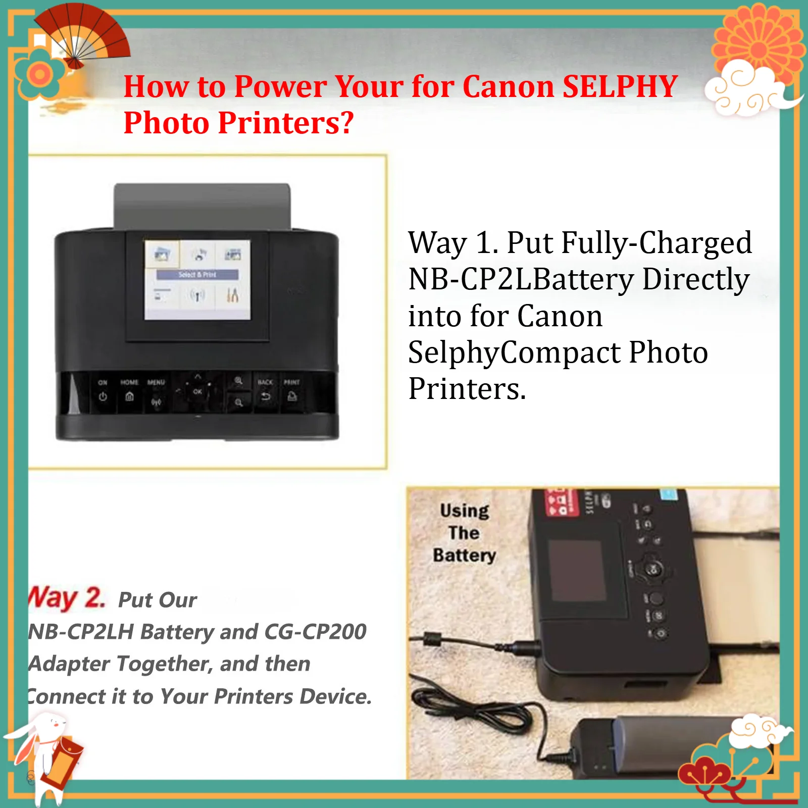 NB-CP2L Battery + Charger Kit for Canon SELPHY CP1500 CP1300 CP1200 CP910 CP900 CP800 CP790 CP780 CG-CP200 Replacement Battery