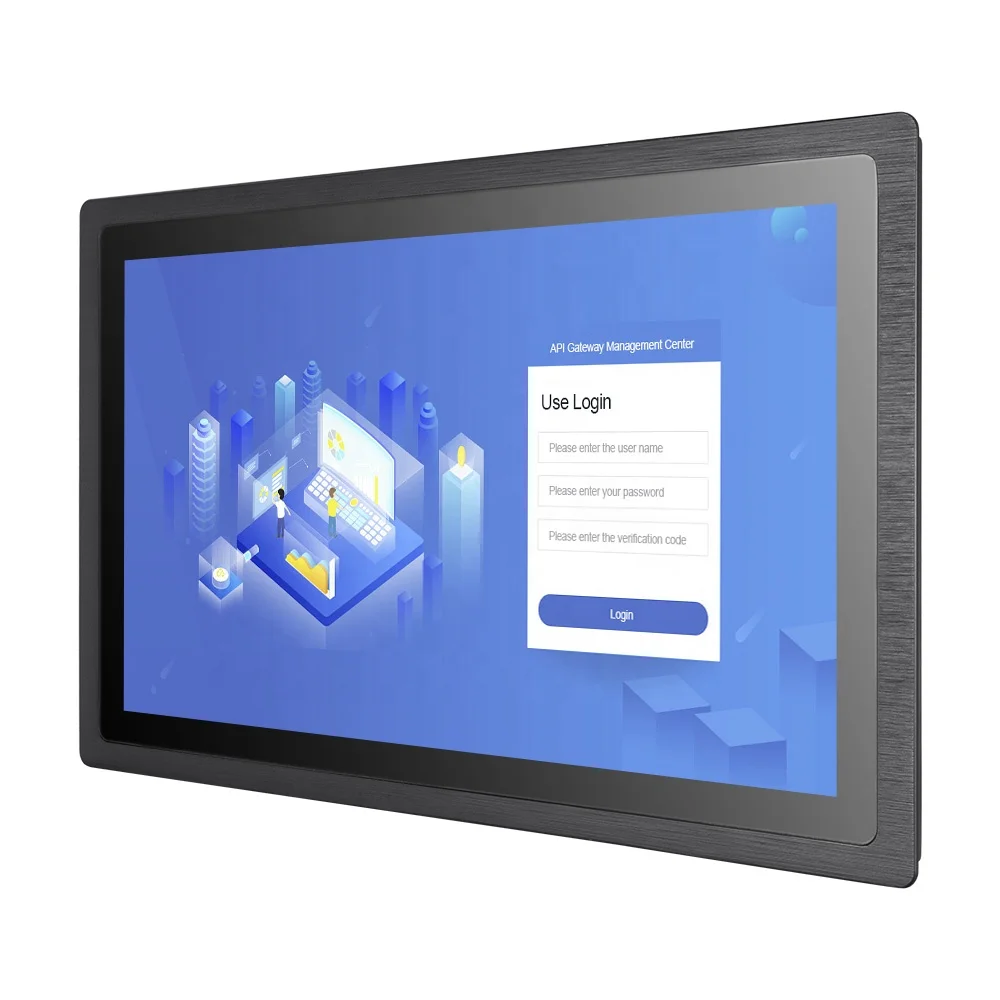 7 15 21.5 23.8 inch 1902*1080 400Nits Industrial Display Vga Dvi Hd-Mi Capacitive/Resistive Touchscreen Monitor Panel IP65