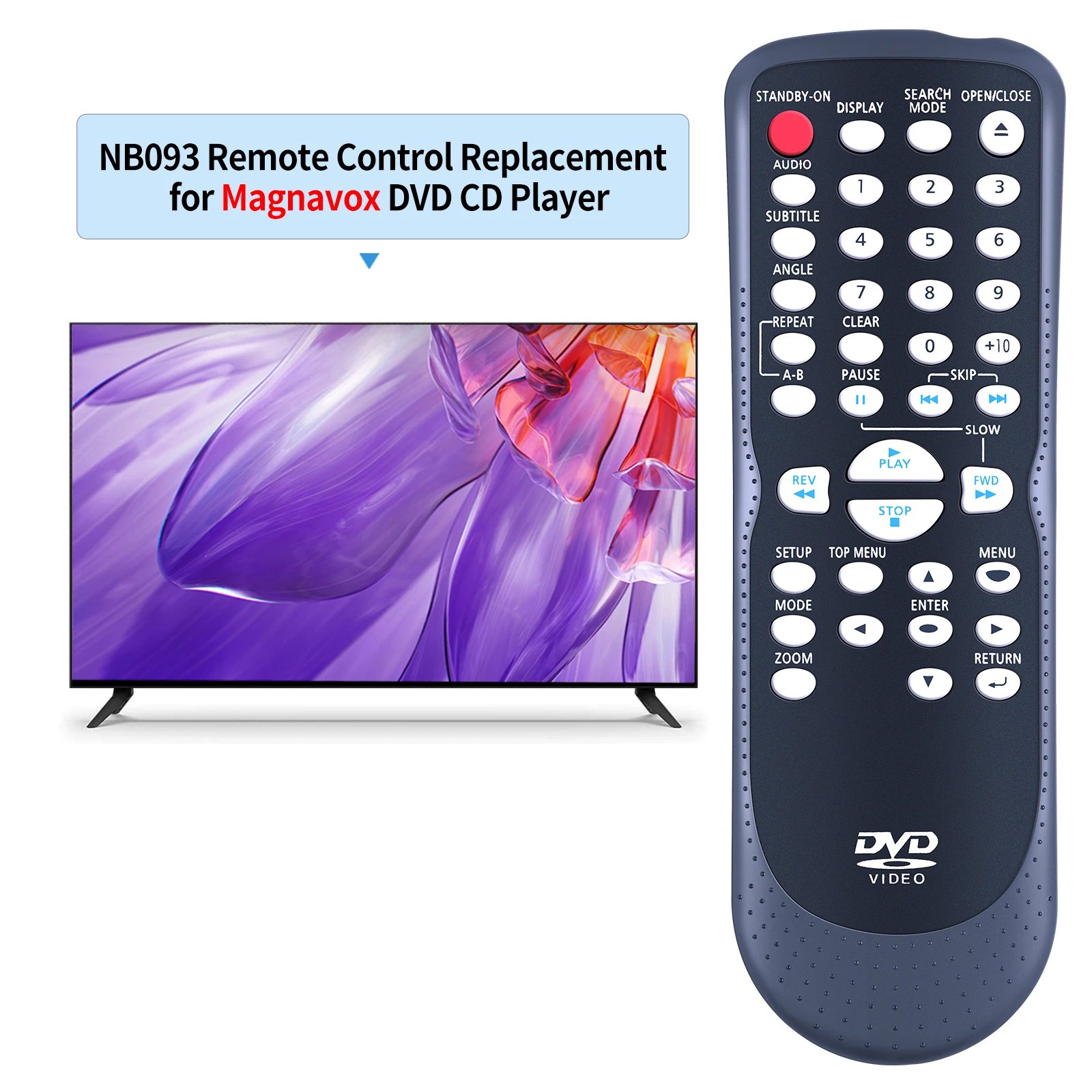 جهاز تحكم عن بعد جديد NB093 NB093UD لمشغل أقراص مضغوطة DVD Magnavox DP100MW8B MDV2100/F7