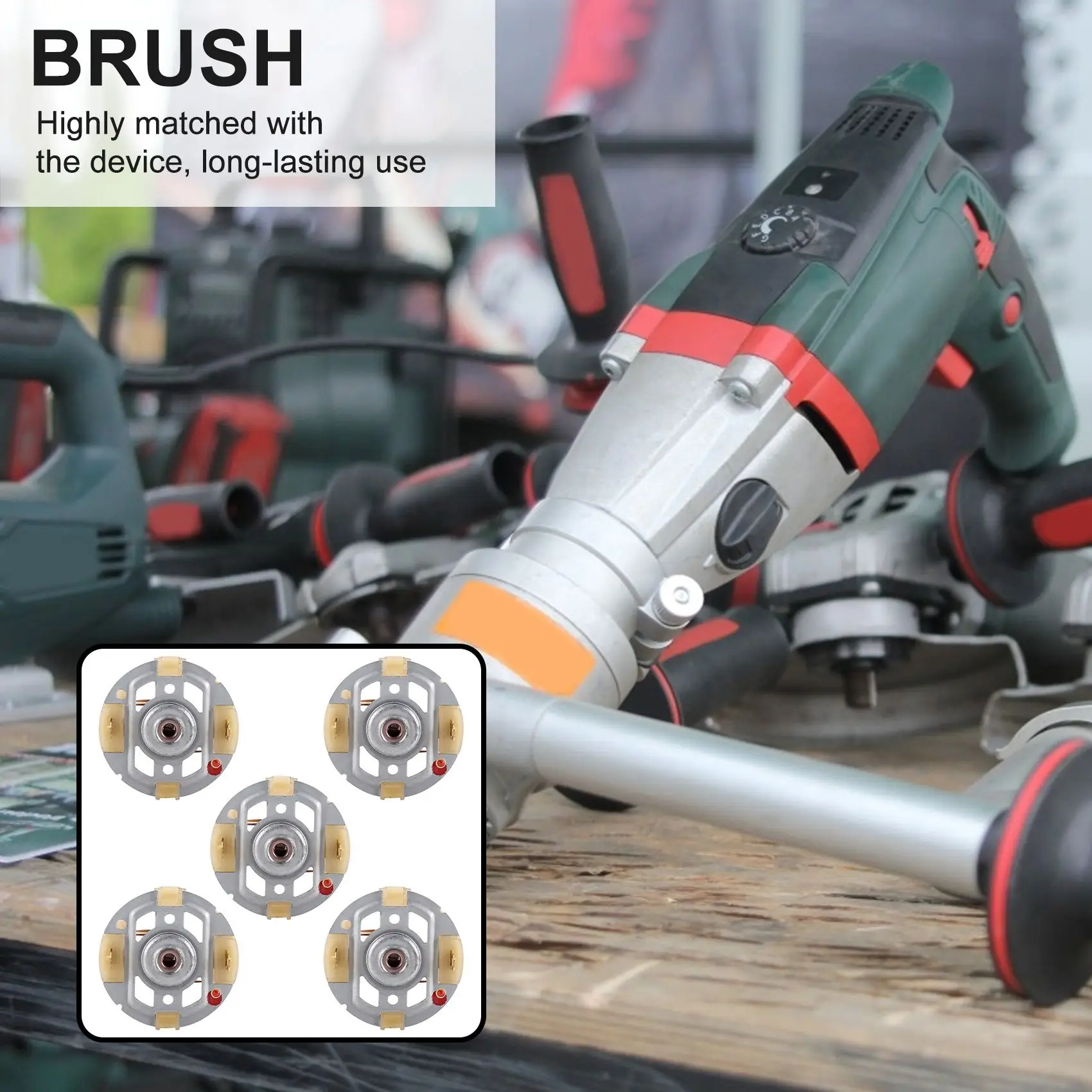 5Pcs Electric Drill Motor with Carbon Brushes Charging Drill Electric Screwdriver Holder Tool Accessories for RS550 jasmine