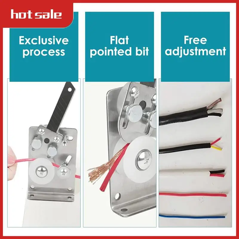 

Wire Stripping Machine Handheld Wire Stripper Tool Cable Stripper Tool Adjustable Depth Cable Peeling Machine