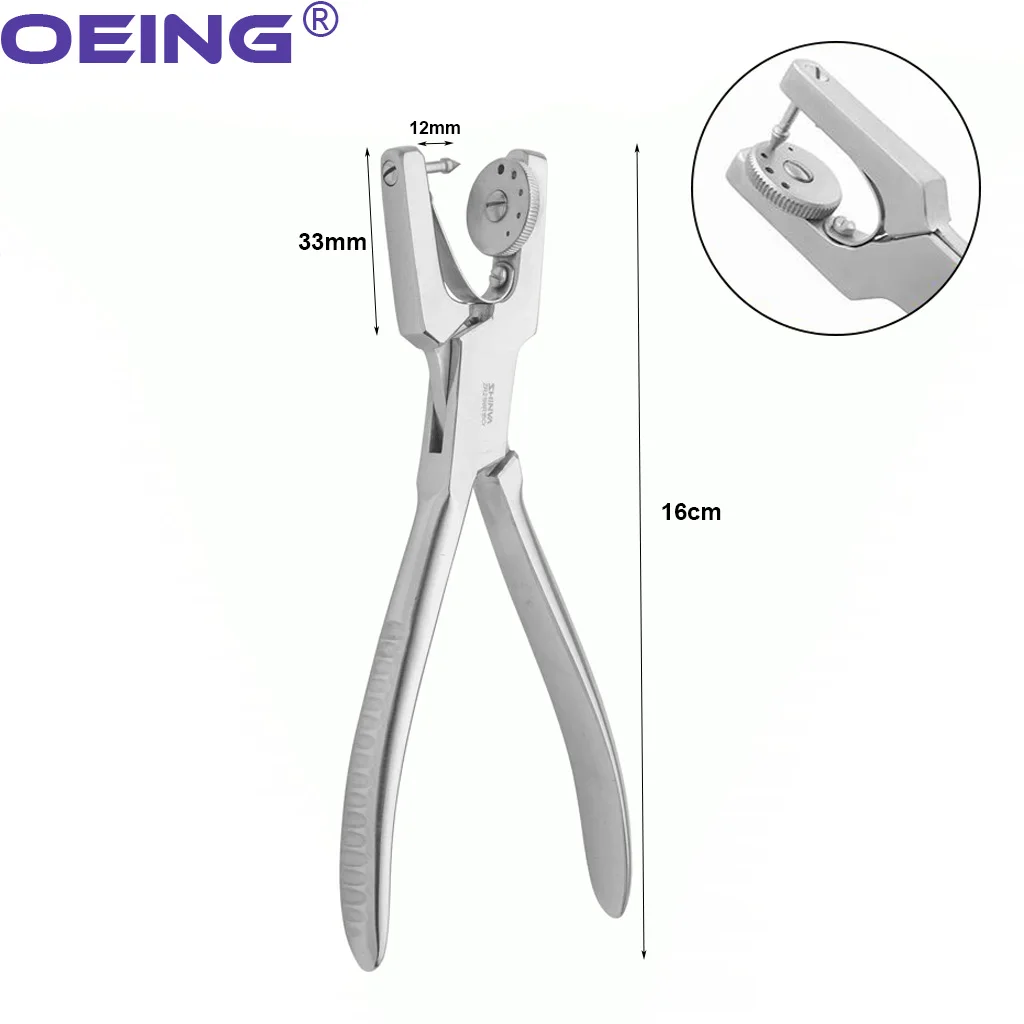 Dental rubber dam puncher Punching pliers Oral rubber dam tool Stainless steel material can be sterilised at high temperatures