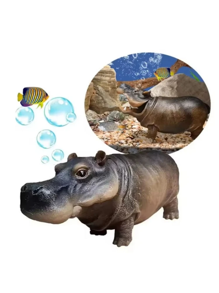 Nilpferd Aquarium Bubbler Dekorationen Aquarium Aquarium Air Stone Dekor – Detail 1