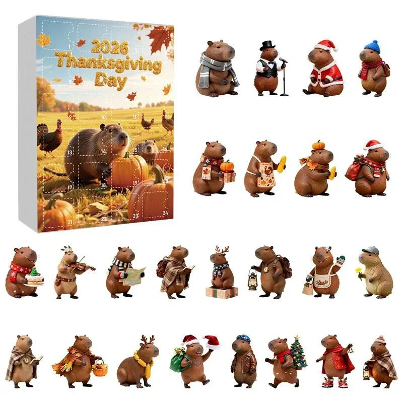 Acryl-Anhänger Weihnachtsbaumschmuck Weihnachtsdekoration Geschenk Capybara Weihnachts-Adventskalender 24-Tage-Countdown-Kalender 2D – Detail 8