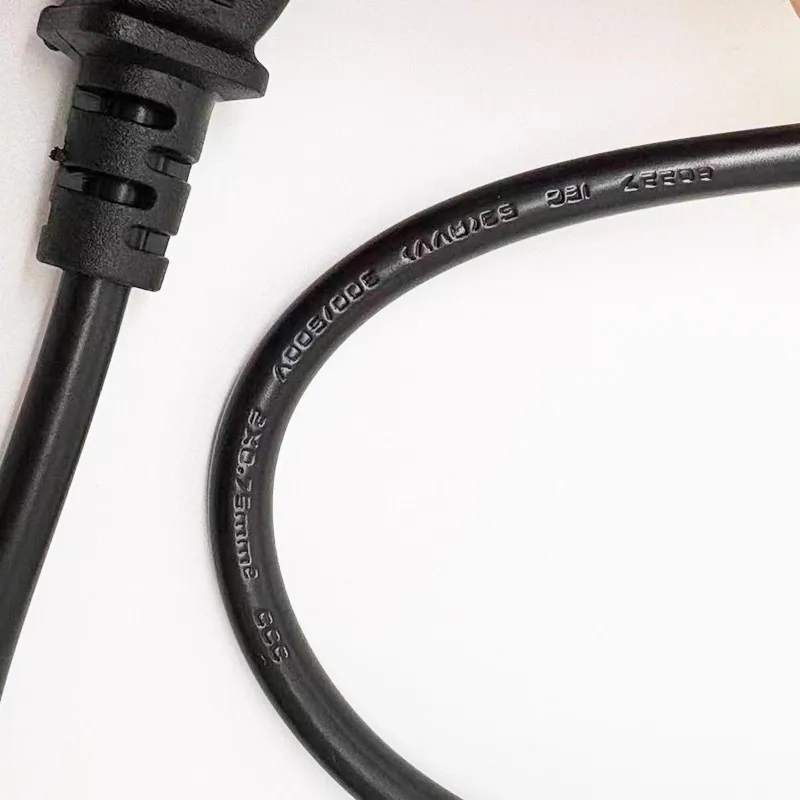 1PCS/LOT American standard and Chinese standard 2 flat plug power cord 05 square 1.2-meter two-plug plum blossom tail power cord