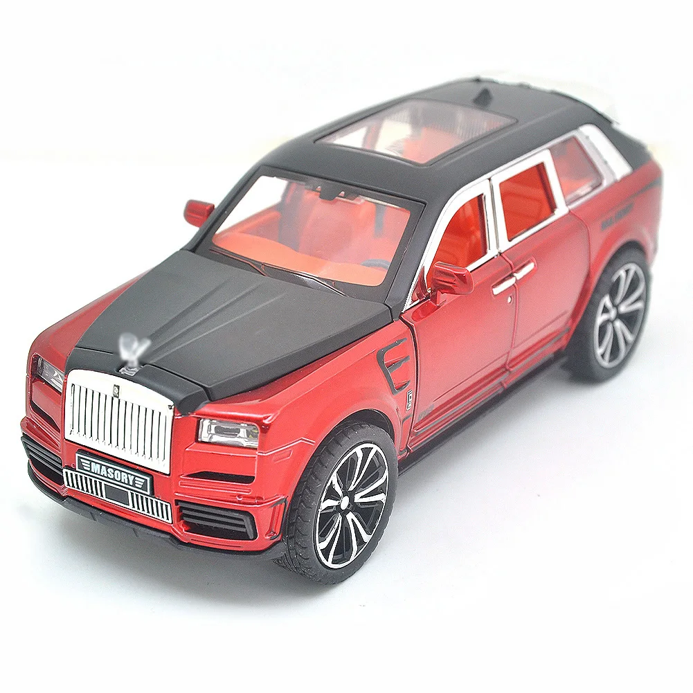 1/32 For Rolls Royce Cullinan SUV Alloy Car Model Diecasts Toy Vehicles Metal Car Model Collection Sound and Light Kids Gifts