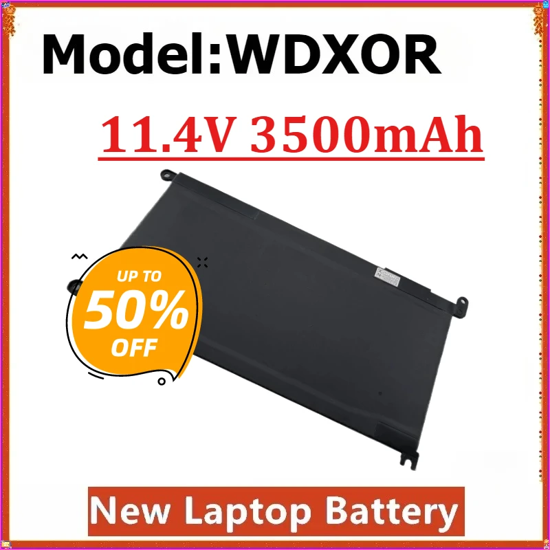 

For DELL Laptop Battery Inspiron 13 5368 5378 7368 14 7460 7472 5468 15 5538 5567 5568 5378 7368 17 5765 WDXOR 11.4V 3500mAh