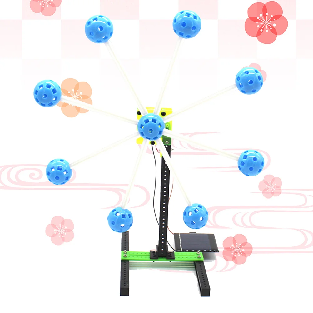 

Solar Powered Blue Ferris Wheel DIY Assembly Educational Kit for Children Hands-on Brain Skill Development Ferris Wheel Model