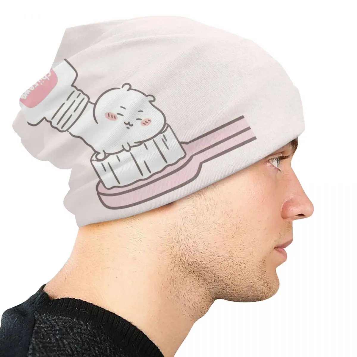 مخصص Chiikawa أنيمي Skullies Beanies قبعات شتاء بارد دافئ الرجال النساء الحياكة قبعة الكبار للجنسين بونيه القبعات