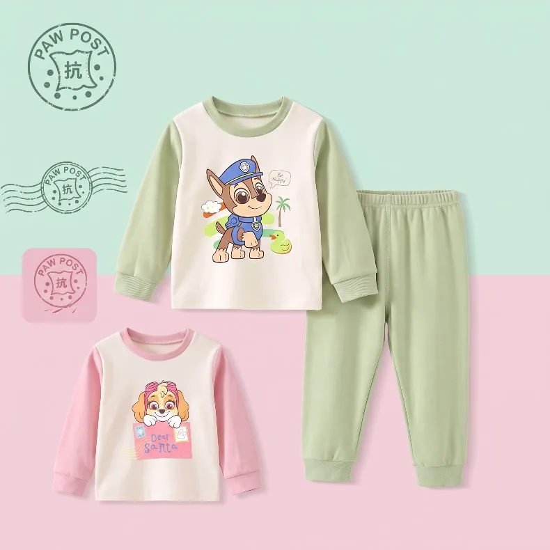 2026 Herbst Winter Mädchen und Jungen Verdickte Warme Langarm-Hauskleidungssets Kinder Weiche Bequeme Schlafanzüge Kinder-Pyjama-Set Neu – Detail 7