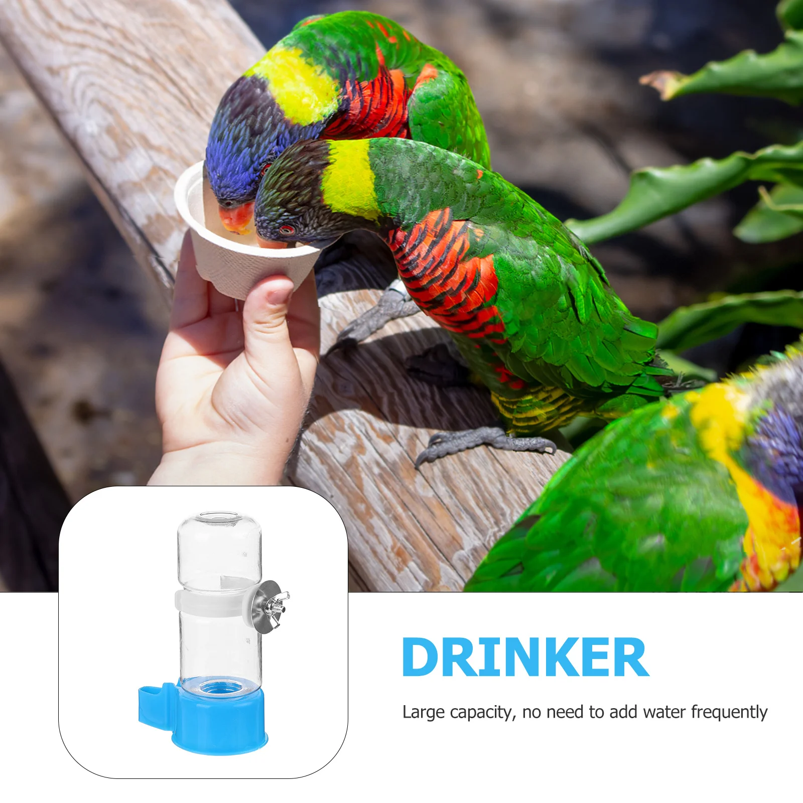 

3Pcs Bird Cage Water Feeder Automatic Drinking Bottle for Parrots Finches Quails Safe Food Grade Material Bird Drinking