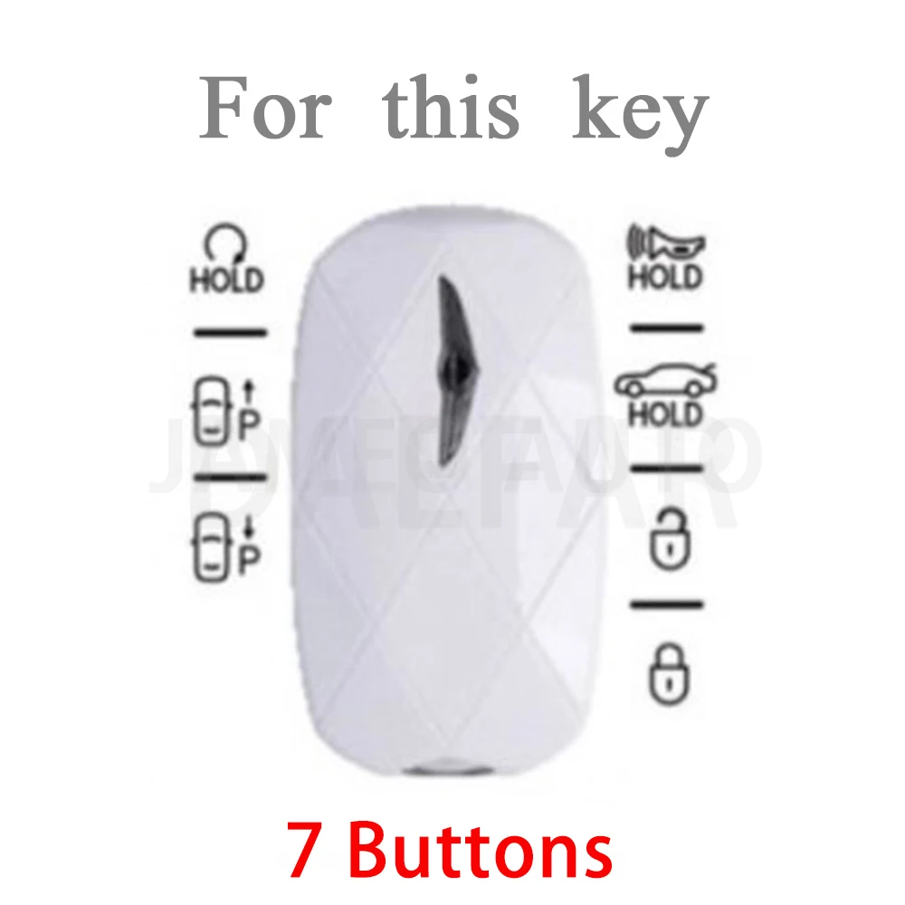 TPU 7 Buttons Car Key Case Cover Auto Shell Fob Holder Protector For Hyundai Genesis GV60 GV90 G90 G70 G80 EQ900 Accessories