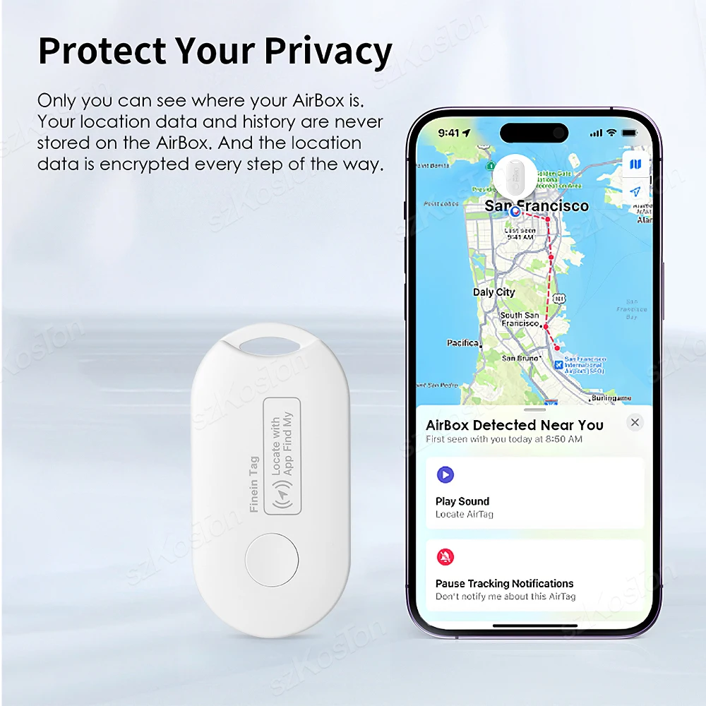 Smart Tag Global Locator Mini GPS Tracker Works with iOS Find My APP Anti-lost Finder Locator for Keys Wallet Car Pet Luggage