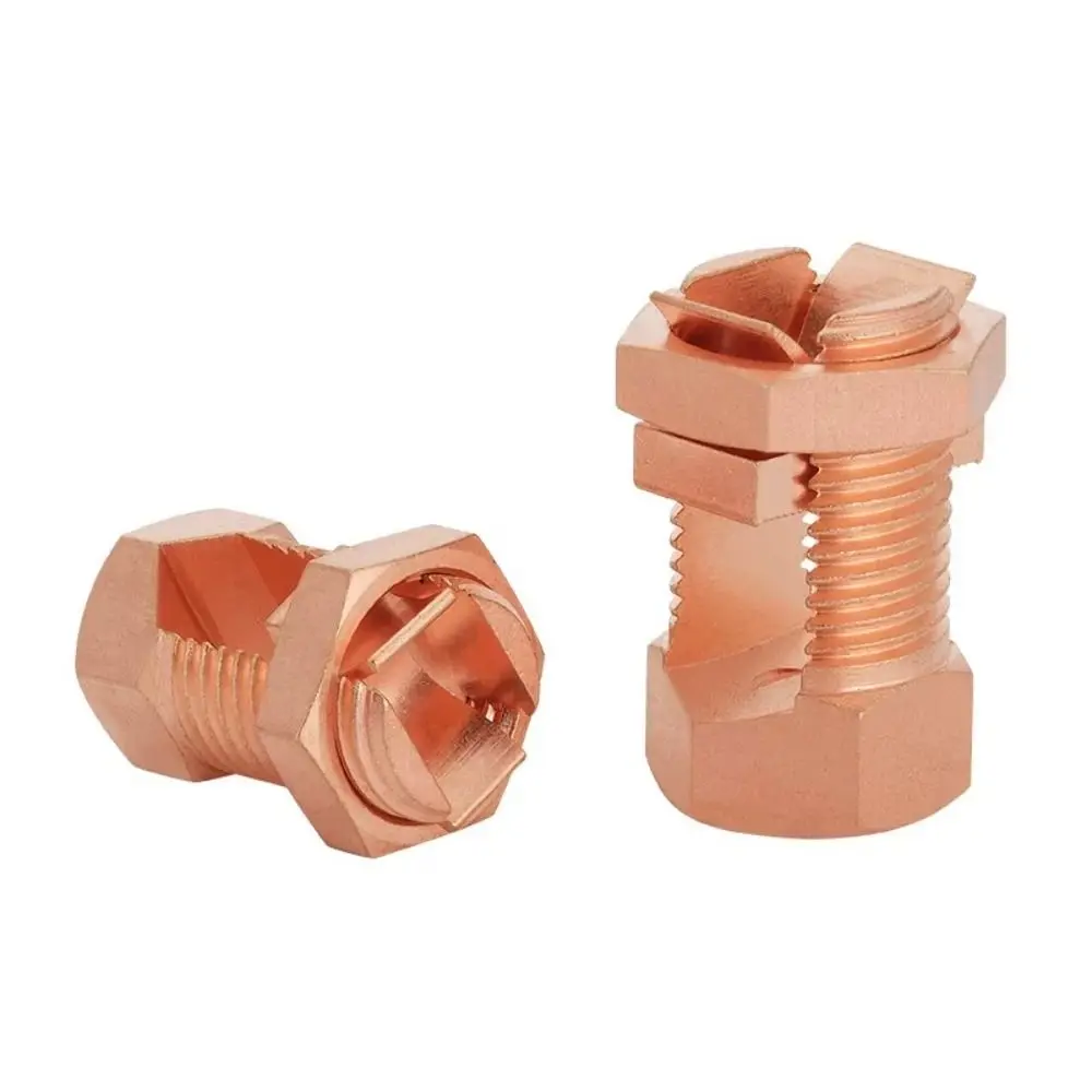 New TJ Series Split Bolt Connector Sturdy Durable Copper Split Bolt Wire Clips