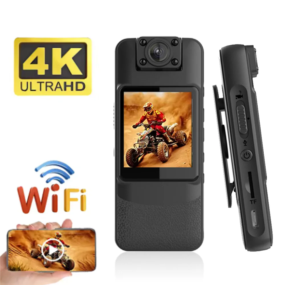 GUGUU NEW Motorcycle 4K Mini Camera Wifi Hotspot Cycling Car Video Recorder BodyCam Infrared Night Vision Miniature Camcorder