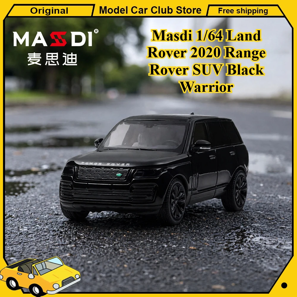 New Masdi 1/64 Land Rover 2020 Range Rover SUV Black Warrior Alloy Car Model Miniature Diecast Collection Ornament Toys Gift