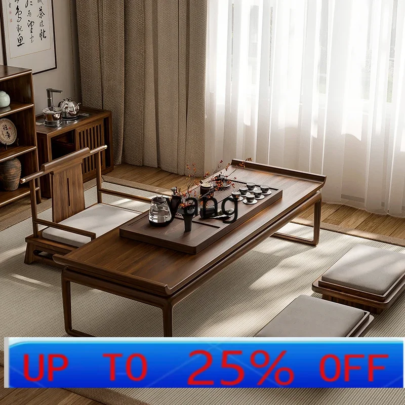 LTT new Chinese solid wood small strip table household bay window table kang few